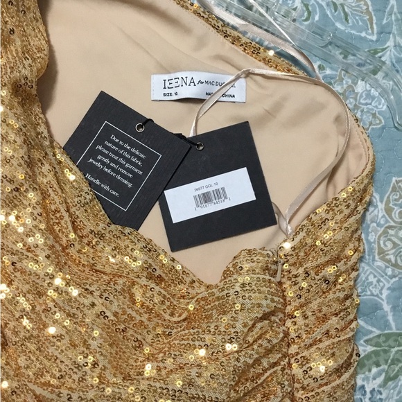 Gold One-Shoulder Sequin Dress - Picture 6 of 6